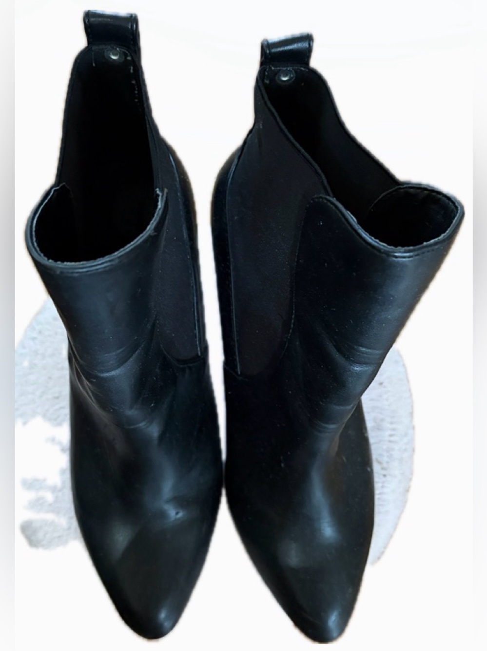 Zara Black Pointed Toe Chelsea Ankle Boots